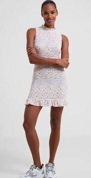 FRENCH CONNECTION Camille Verona Crepe Smocked Minidress in Summer White Medium