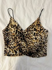 cheetah print velvet tank