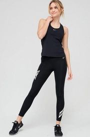 Nike  Pro Training Leggings With Logo Taping Black Medium