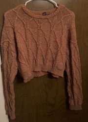 Cropped Brown Sweater 