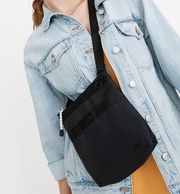 Madewell (Re)sourced Ripstop Black Nylon Crossbody Bag Purse Messenger Bag