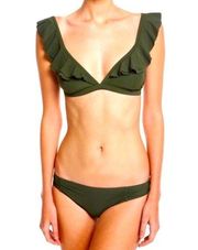 Micheal Kors  ruffled swimsuit 2 piece