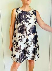 Bryn Walker Bubble Hem Dress Small Neutral Floral Print Summer looks Wedding