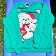 Green Christmas Bear Fleece Shirt