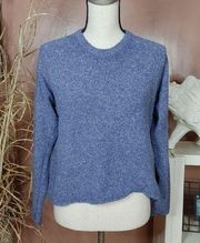 Columbia Size Medium M Blue White Marbled Crew Neck Sweater Acrylic Winter Top