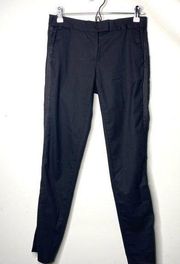 Maje black wool slim fit trousers 34 XS 2