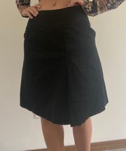 Black Knife Pleated Skirt