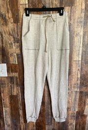 Soft Jogger Pants Beige Color Size Small