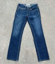 Ariat REAL 27R Icon Straight Leg Mid Rise Jeans