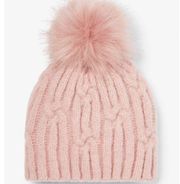 COPY - Cable Knit Pom Beanie hat express women's wool accessories gloves cashme…