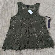 Olivia Sky Green Crocheted Tank TOp