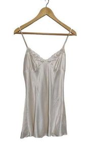 Vintage Deadstock Y2K Victorias Secret Slip Dress Chemise Babydoll Satin White