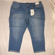 Royalty For Me Perfect Tummy Control Mid Rise Cuffed Ankle Jean 24W