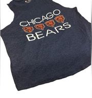 NFL LIKE NEW  BLUE CHICAGO BEARS ORAMGE LOGO MUSCLE TANK TOP