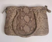 Brooks Brothers Large Snakeskin Leather Handbag