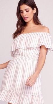 BB DAKOTA Striped One Shoulder Mini Dress