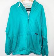 Vtg Pacific Trail Parka Jacket Adult LARGE Vintage Turquoise Teal Windbreaker