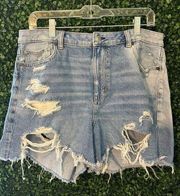 American Eagle Mom Destroyed Shorts Sz 16