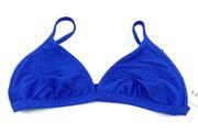 NEW Seafolly US 10 Fixed Triangle Bra Bikini Top Swimsuit Blue Bolt Tonal Stripe