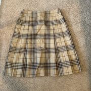 365 Wool Plaid Pleaded Skirt