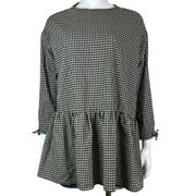 ZARA  Basic Collection Gingham Mini Smock Dress