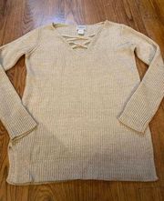 Krass&co Arizona Jean . Women's beige long sleeve pullover sweater size small