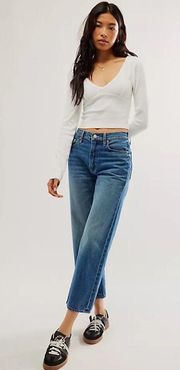 💕MOTHER x BOWIE💕 The Rambler Zip Ankle Jeans ~ Under Pressure 33 NWT