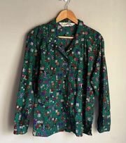 Vintage diane von Furstenberg printed button down shirt