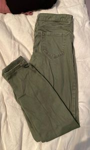 Olive Green Skinny Jeans