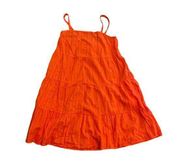 Old Navy Orange Tiered Ruffle Soaghetti Strap Mini Dress