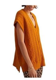 Anthropologie Oversized Sweater Vest Rust One Size Minimalist Classic Preppy