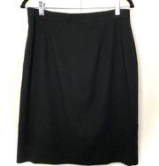 St. John Griffith Gray Wool Blend Pencil Skirt in Black