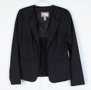 Forever 21 Black Blazer With Chiffon Pleats Size M