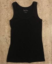 **3/$15** Nicole Miller Black Ribbed Tank Top size Small