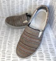 Dansko Belle Slip On Sneakers Textured Canvas Striped Shoe Womens 38