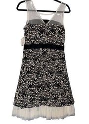 RYU black and cream tulle dress medium NWT