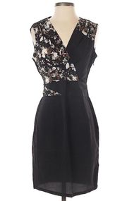 AllSaints Azure Chase Dress Night Black Floral Silk Sleeveless Italy Party