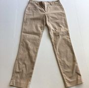 Club Monaco Ankle pants Womens Size‎ 00 Capri Skinny Tan Cotton Wear to Work