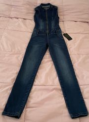 NWT LOWLA Dark Wash Jean Denim Shapewear Jumpsuit, size 5