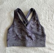 Gymshark Camo Seamless Sports Bra Lavender Grey