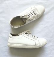 Reaction White Leather Sneakers Size 7.5