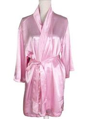 Jovannie Robe Kimono Pink Satin 1X/2X New