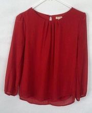 Woman Tops | Red Long Sleeve | Size Small