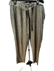 Soho New York & Co Linen Blend High Rise Pants Sz L