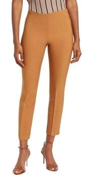 New Adrianna Papell Pull On Straight Leg Cropped Dress Pants Light Rust 12