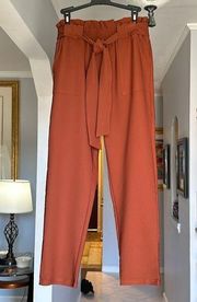 NWT Grace Karin High Waisted Paperbag Cropped Pants Sz M