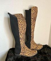 Unisa leopard cheetah knee high boots 8.5