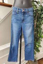 Calson Women's Blue Denim Cotton Casual Staight Jeans Capri Regular Size 6