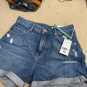 High rise mom jean shorts