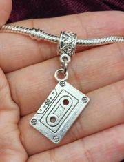 cassette tape music charm for pandora 